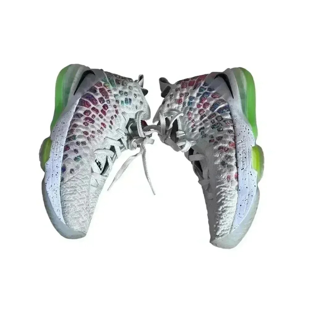 Nike LeBron 17 Air Command Force White Black Multi-Color Size 6.5Y BQ5594-100 - Picture 9 of 15